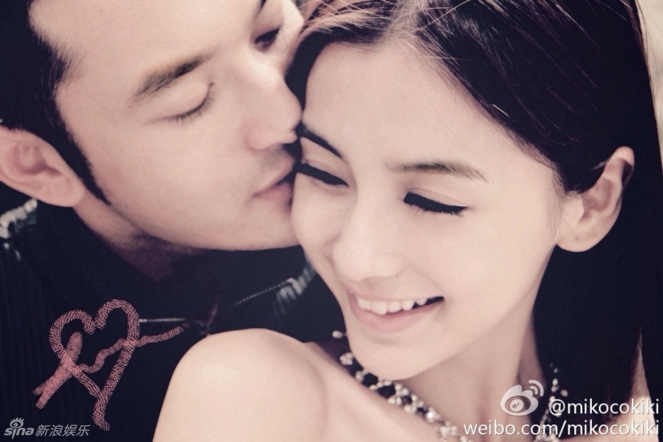 黄晓明Angelababy恩爱写真 深情拥吻浪漫调情