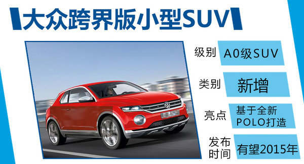 大众小型SUV推跨界版 搭1.0T等两款引擎