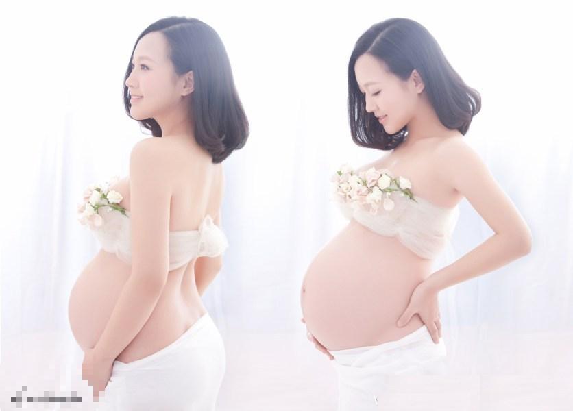 潘长江女儿潘阳在微博上自曝了一组怀孕照片
